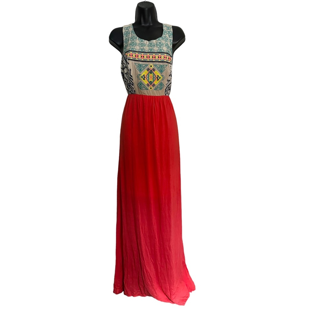 Flying Tomato Bohemian Fairy Dress Coral Pink Skirt Size Medium Embroidered